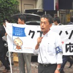 市民に訴える連合福島今泉裕会長