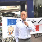 連帯の挨拶をする羽田房男福島市議会議員