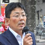 連合福島を代表して挨拶する加藤光一事務局長